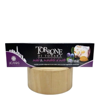 Torrone miele e mandorle al mirto 