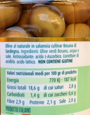 Bosana di Sardegna - olive al naturale