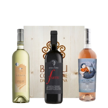 Cassetta legno 3 vini Branu